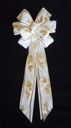 BCW3 - Golden Love Doves on White Satin Over Poly