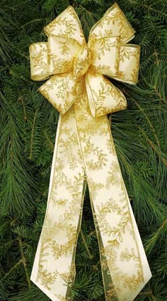 BC60 - Gold Glitter Branches on Blue Denim over Gold Poly
