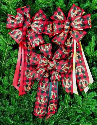 Christmas Plaid Boujee Blossom Velvet Bows (Choose your Style)