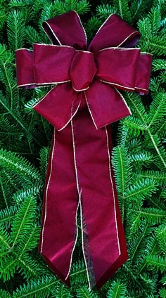 Burgundy Velvet Christmas Bow Copper 
