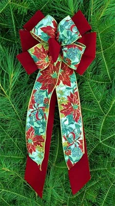 Industry Standard Red and Burgundy Velvet Bows: Emilie's Christmas Bows