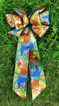 CF6 - Fruity Harvest Single Ribbon Bow