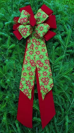 14" Red Velvet - Red Glitter Poinsettia on Green Burlap Combow