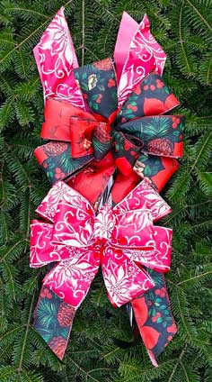 Black & Red Satin Poinsettias